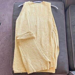Yellow Knit Sleeveless Top and Short Set
